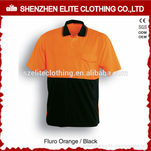 Wholesale Cheap Orange Short Sleeves Safety Reflective Polo Shirt